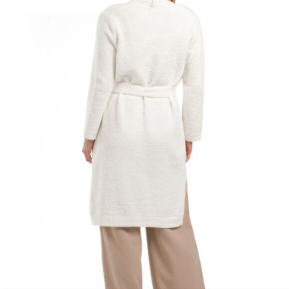 Cupcakes and Cashmere Cozy Shawl Collared Robe w/Belt- Cream - Picture 3 of 9
